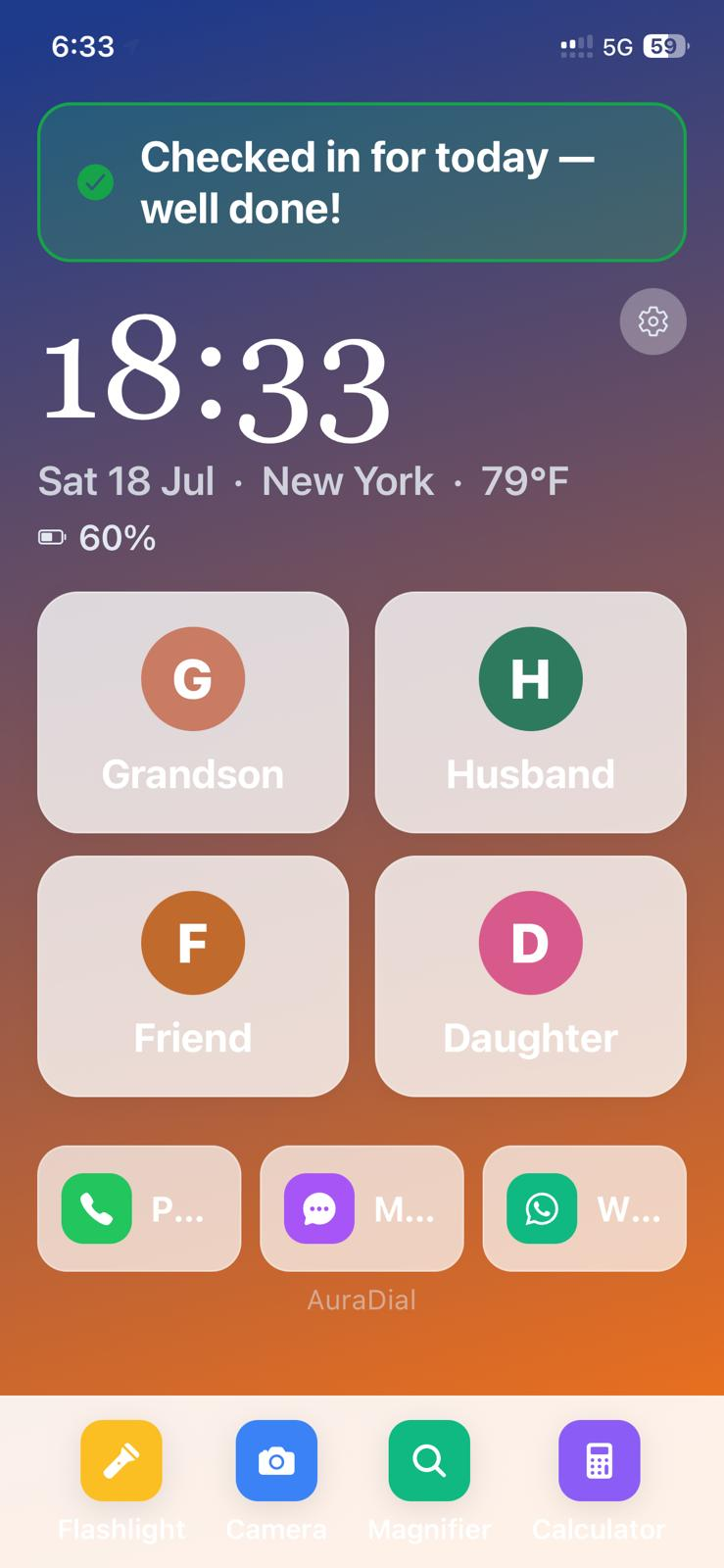 After check-in — peace of mind