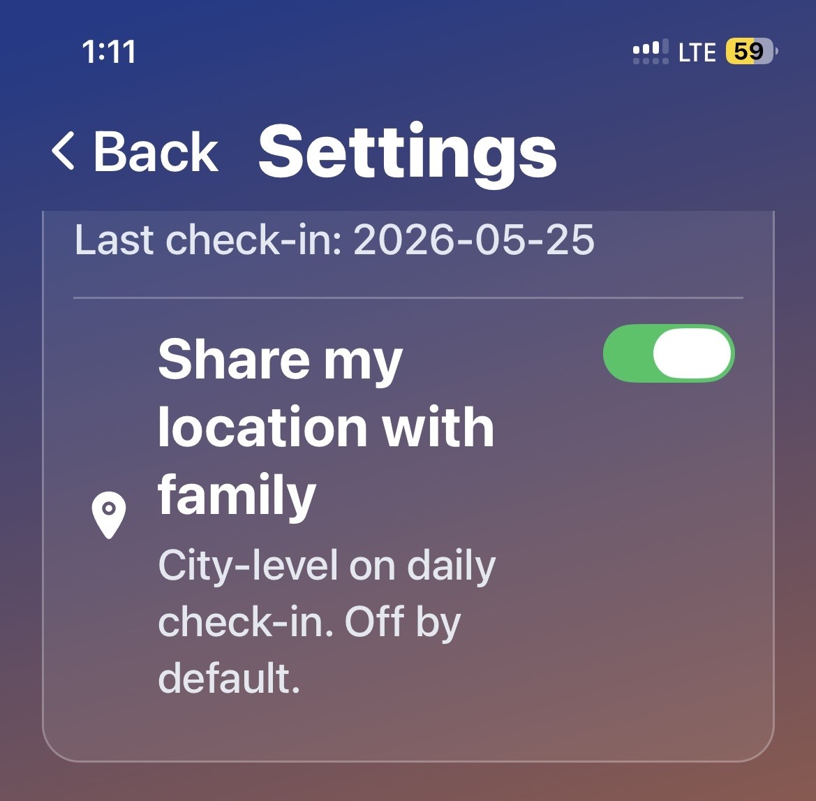 Share location with family